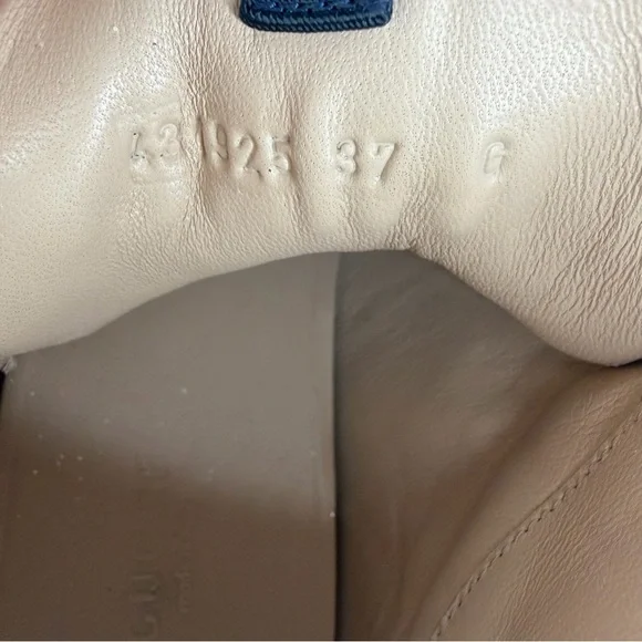 Gucci Silver Glitter Sneakers with Red and Blue Stripes Size 37 - Picture 9 of 11